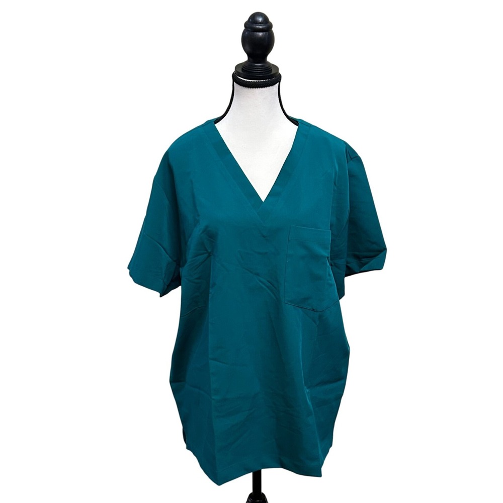 Mandala Scrubs Top XL Hunter Green Woven with Equa-Tek Technology
